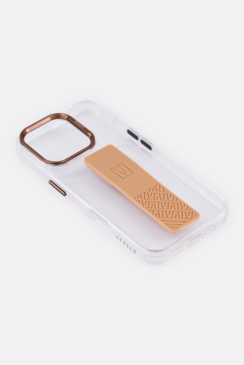 LEVELO iPhone 16 Pro Graphia Imd Silicone Grip Case, Transparent - Image 4