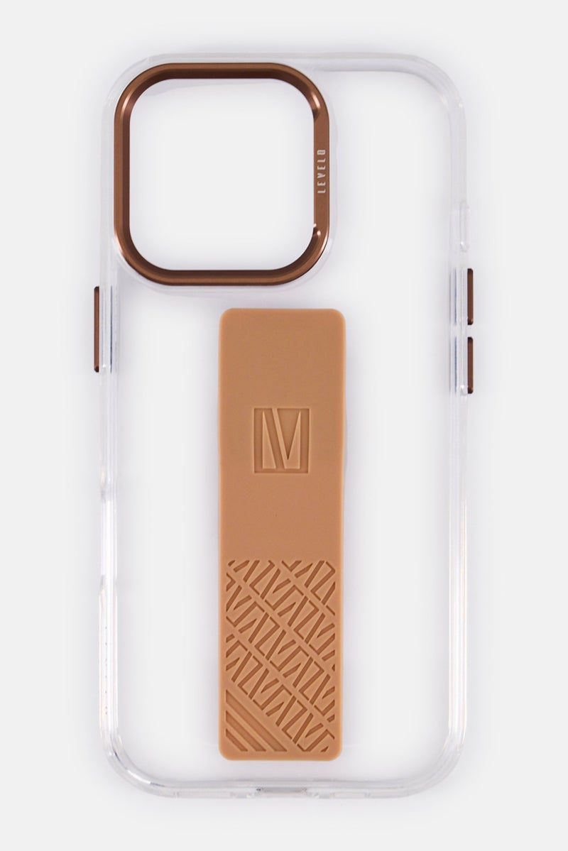 LEVELO iPhone 16 Pro Graphia Imd Silicone Grip Case, Transparent - Image 1