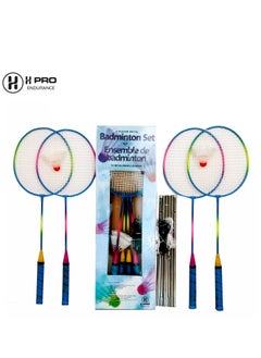 H PRO Pro 4 Player Badminton Racket Birdie Set| Outdoor Badminton Combination Set For Kids & Adults| Badminton Set With Net  - Image 2