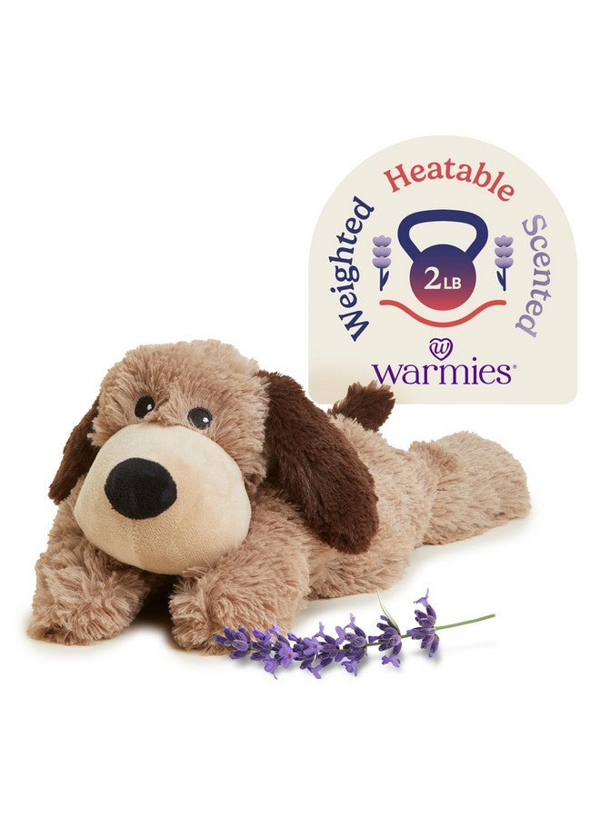 warmies Microwavable & Weighted Stuffed Animals, Brown Dog - Heated Stuffed Animal Plushie for Warmth & Comfort - Cute Soft Plush Toys for Adults & Children (Boys, Girls, Babies & Toddlers) - Image 1