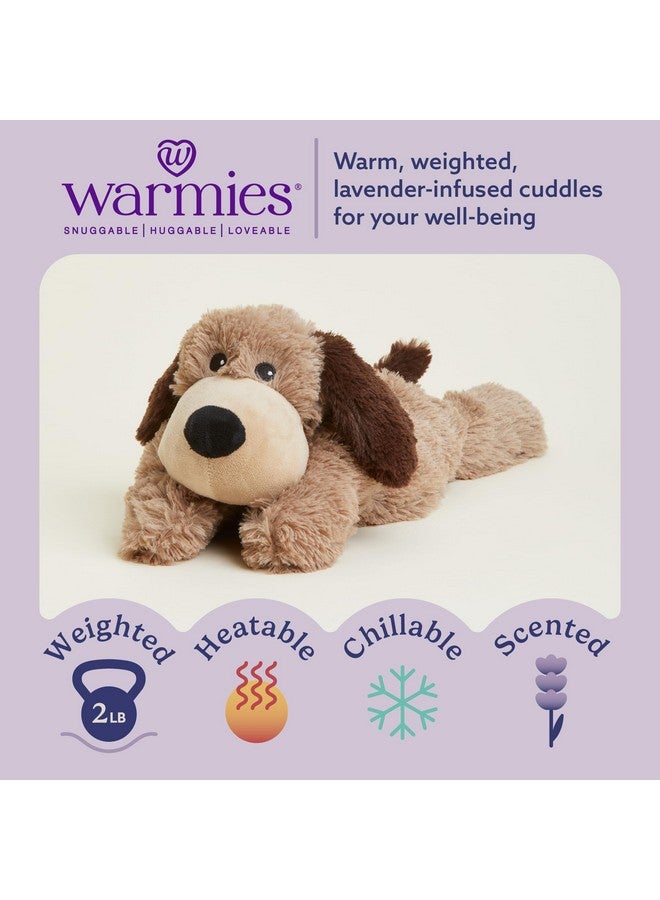 warmies Microwavable & Weighted Stuffed Animals, Brown Dog - Heated Stuffed Animal Plushie for Warmth & Comfort - Cute Soft Plush Toys for Adults & Children (Boys, Girls, Babies & Toddlers) - Image 2