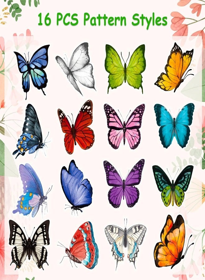 TORINALITAL 1200 PCS Butterfly Roll Stickers, 16 Styles Butterfly Stickers for Kids, Waterproof and Sun-Proof 3D Roll Stickers for Parties, Walls, Scrapbooks, Envelopes, Birthday and Greeting Cards - Image 4