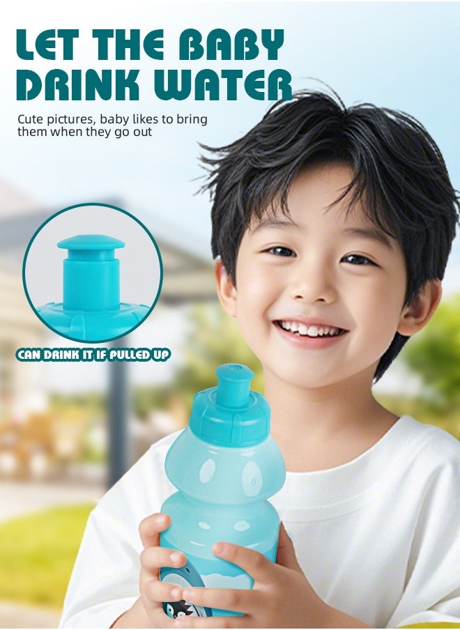 Soft Touch Toddler Bento Box and Bottle Set Lunch Box With Water Bottle for Kids, BPA Free Removable Tray, Pre-School Kid Daycare Lunches Snack Container (Blue)  - Image 2