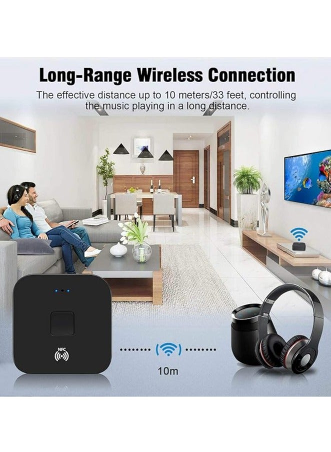 General Wireless Bluetooth Adapter 5.0 Receiver 3.5mm Jack to NFC to 2 RCA Stereo Audio Adapters  - Image 3