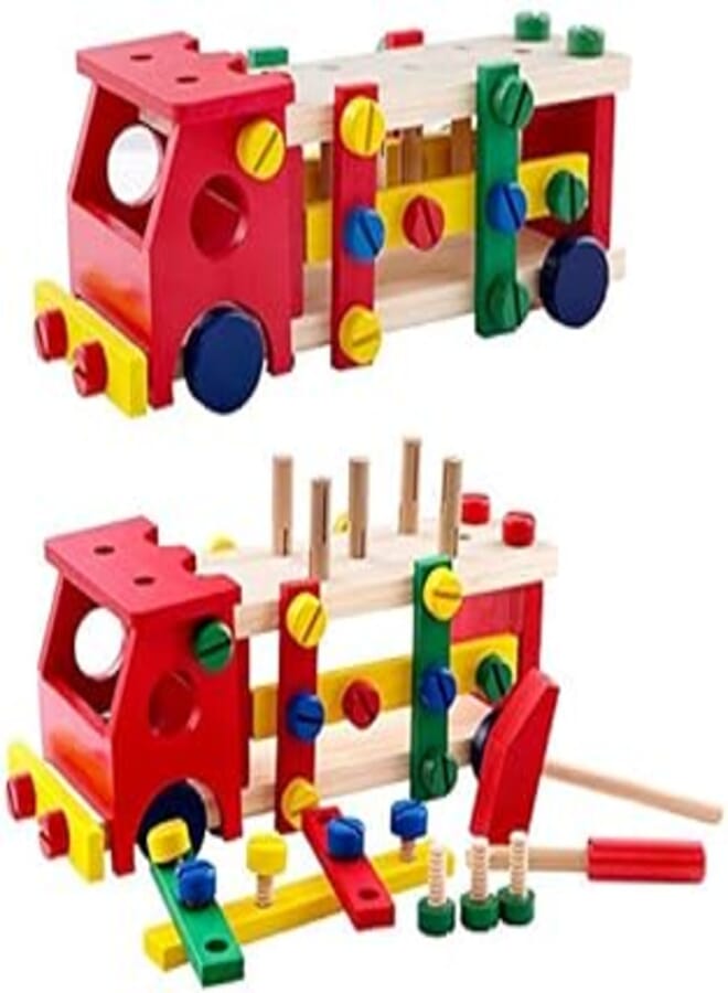 OR Reassembly Screw Car Wooden Toy Set 