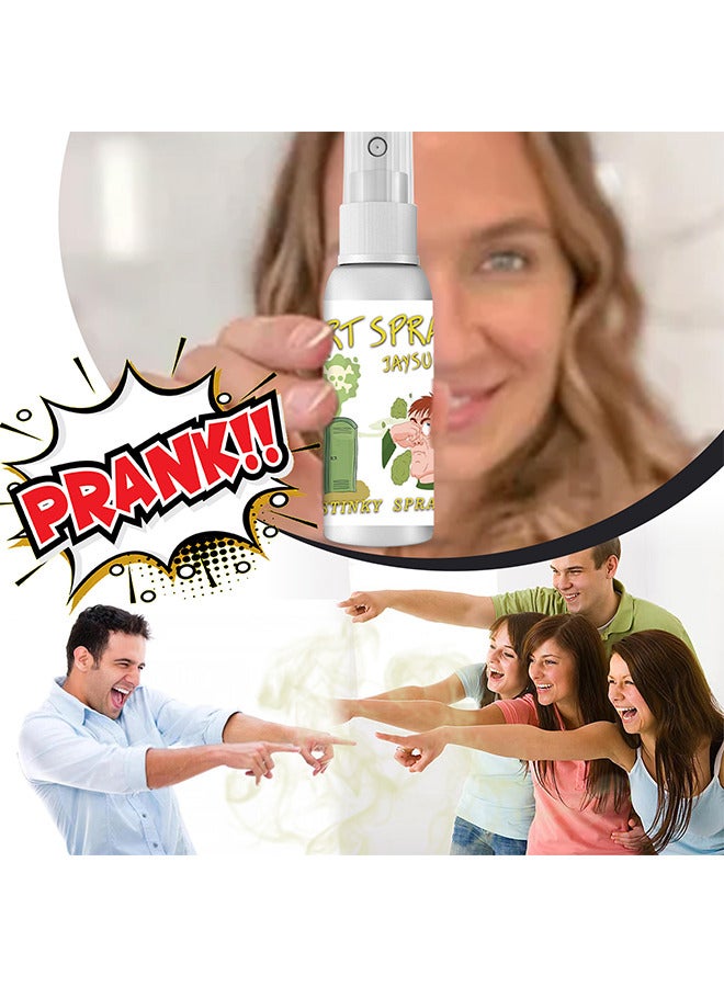 Jaysuing Tricky Stinky Fart Spray Rich Quality Durable Sturdy Long Lasting Smell Funny Fart Stinky Spray Joke Toy Have Fun Gift For Boys And Girls 30ML White - Image 4