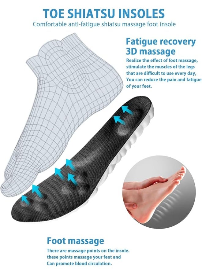 DUNISO 3 Pairs Breathable Insoles，Sports Shoe Insoles，Foot Protection Cloudsole Feeling Insole，Soft and Comfortable，Can Be Trim，Suitable for People Who Work Standing Up All Day, Office Workers, Athletes, Seniors,Men 4-4.5/Women 5.5-6,Black - Image 5