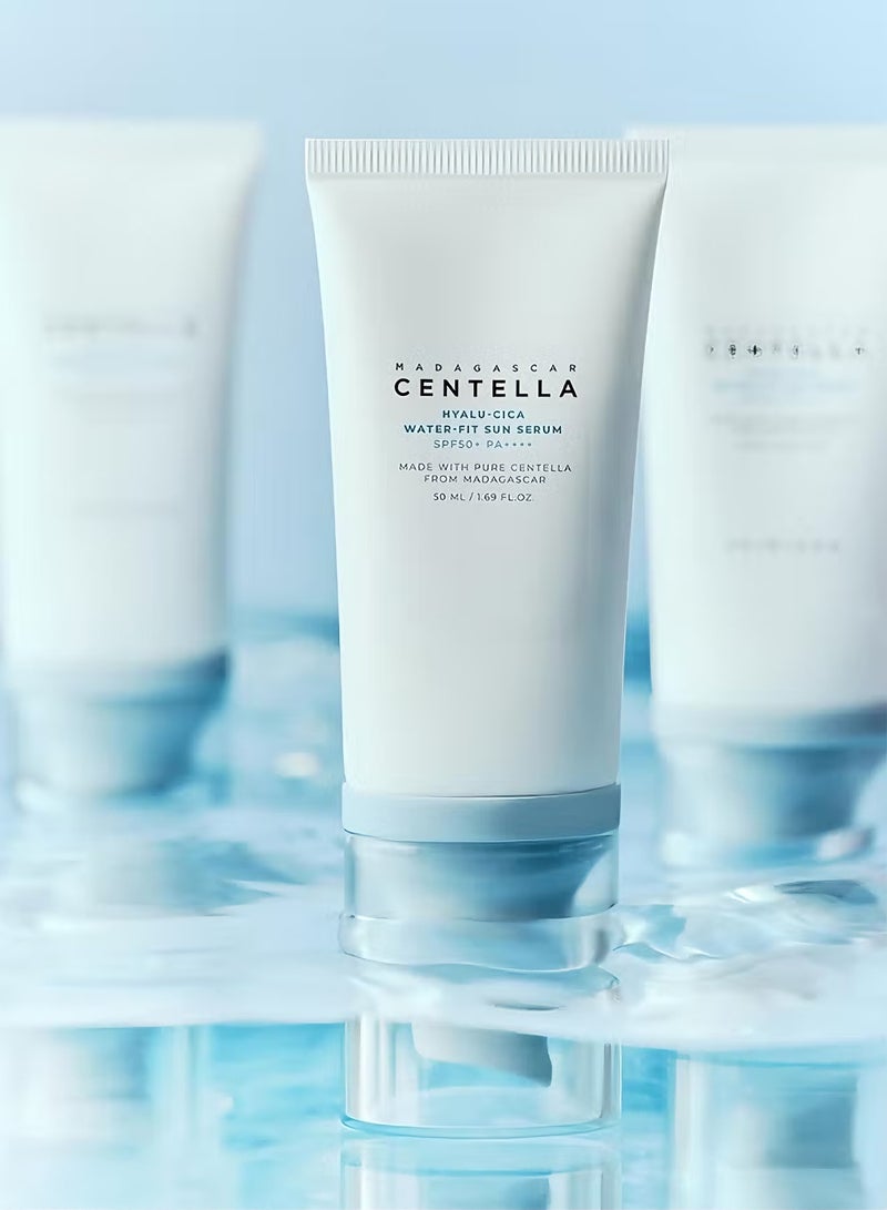 Hyalu Cica Water Fit Sun Serum | Madagascar Centella Soothing Sunscreen SPF50+