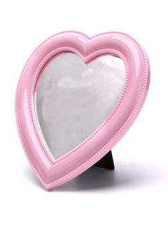 BinaryABC BinaryABC Heart Makeup Mirror Cosmetic Mirror Wall Desktop Small Mirror Bedroom Mirror (Light Pink) 