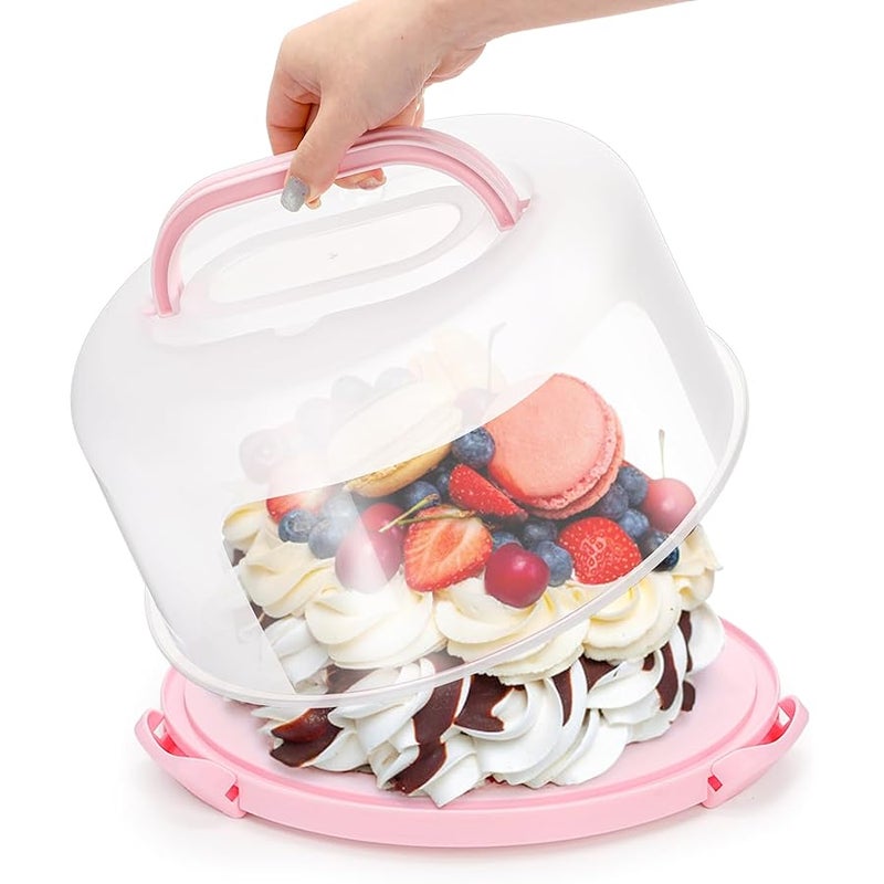 Coloch Cake Carrier with Lid and Handle, 3 in 1 Multipurpose Cupcake Holder for 10 In Cake, Portable Dessert Container for 11 Cupcake Plastic Devil Eggs Holder for Cupcake, Muffins, Eggs, Snack, Fruit - Image 4