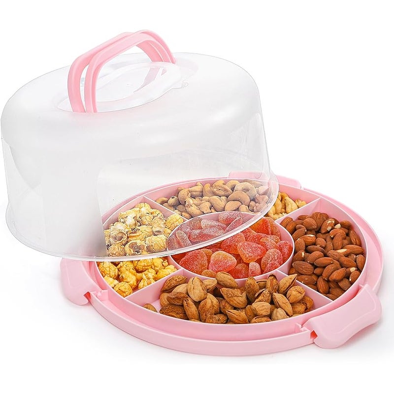 Coloch Cake Carrier with Lid and Handle, 3 in 1 Multipurpose Cupcake Holder for 10 In Cake, Portable Dessert Container for 11 Cupcake Plastic Devil Eggs Holder for Cupcake, Muffins, Eggs, Snack, Fruit - Image 5