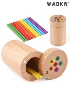 WAOKN Wooden Learning Color Sorting Toys for Toddlers Age 1 2 3, Fine Motor Developmental Infants Sensory Matching Games, Busy Board 18 month old Baby Boys Girls Gifts  - Image 1
