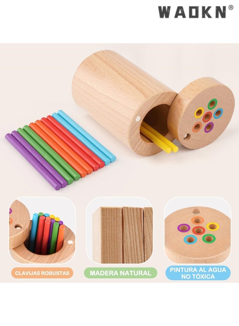 دبليو أيه أو كي أن مناسبة لأنّ 1 2 3 سنة طفل خشبيّة يتعلّم لون يصنّف لعبة , حركة دقيقة يطوّر طفلة حاسة مطابقة لعبة , فتى بنت هبة - Image 5