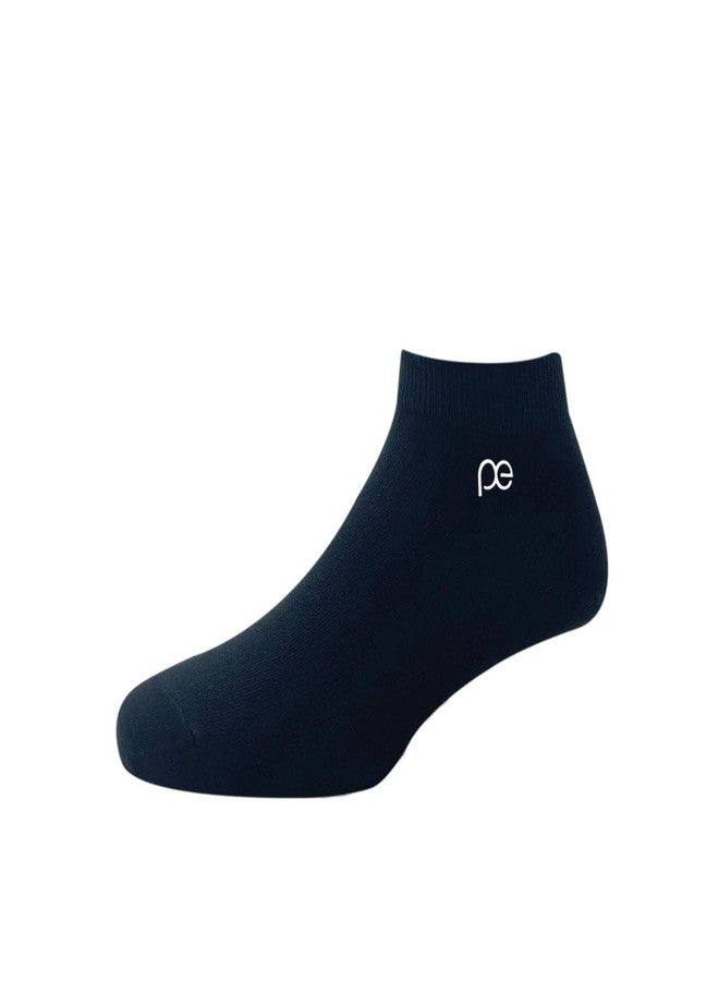 Peter England Mens Cotton Ankle Length Socks (Pack of 3) Dark Grey, Navy, Black - Image 4