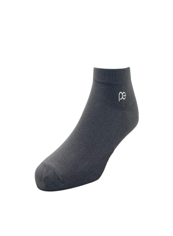 Peter England Mens Cotton Ankle Length Socks (Pack of 3) Dark Grey, Navy, Black - Image 5