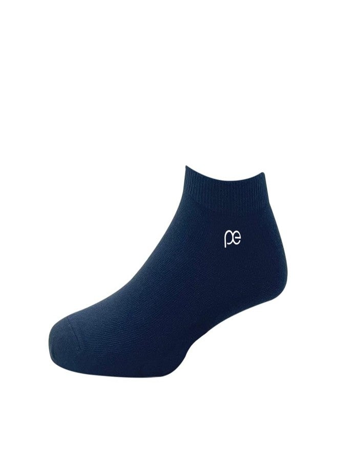 Peter England Mens Cotton Ankle Length Socks (Pack of 3) Dark Grey, Navy, Black - Image 3