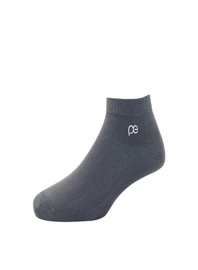 Peter England Mens Cotton Ankle Length Socks (Pack of 3) Dark Grey, Navy, Black - Image 2