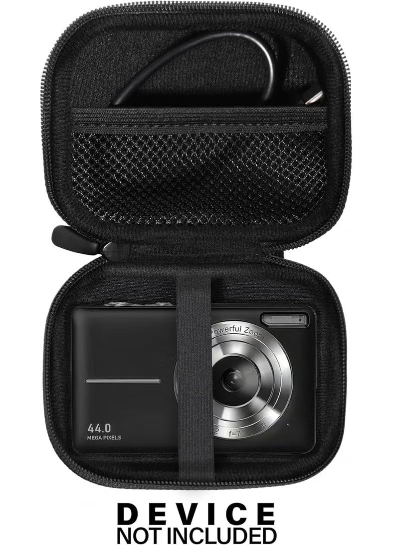 Daxiongmao CCD digital camera bag, can store SD card, spare battery, etc., suitable for CCD digital camera, travel portable cute small camera bag (black) - Image 2
