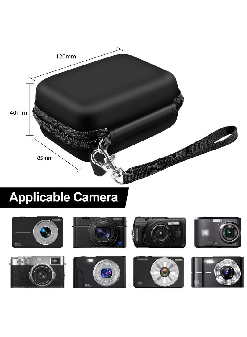 Daxiongmao CCD digital camera bag, can store SD card, spare battery, etc., suitable for CCD digital camera, travel portable cute small camera bag (black) - Image 4