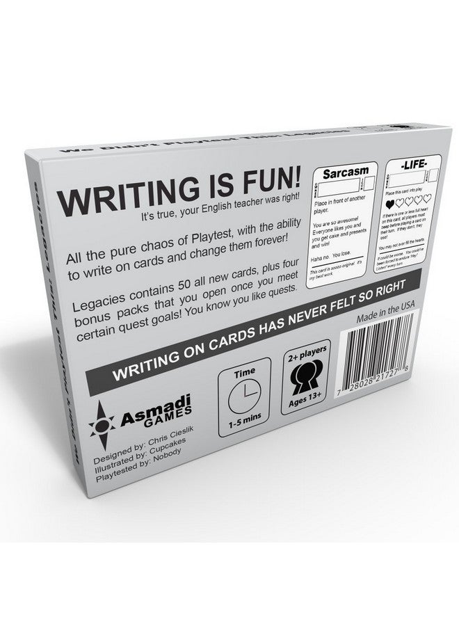 Asmadi Games We Didn't Playtest This: Legacies Card Game, Standard Packaging