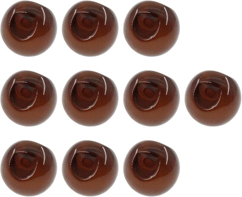 Coffee Resin Pearl Buttons 10PCS 10mm Round Sewing Buttons For Wedding Dress Skirt Sweater - Image 1