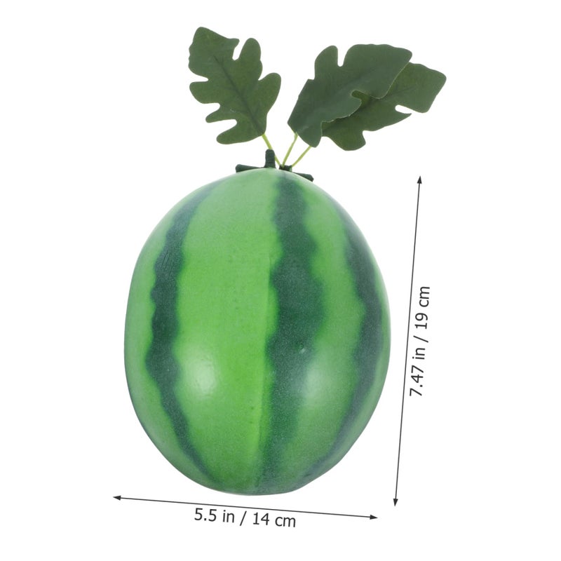 Green Artificial Watermelon Model Realistic Foam Fruit Prop For Photography Teaching Kitchen Home Decor - Image 3