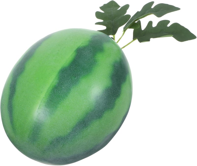 Green Artificial Watermelon Model Realistic Foam Fruit Prop For Photography Teaching Kitchen Home Decor - Image 1