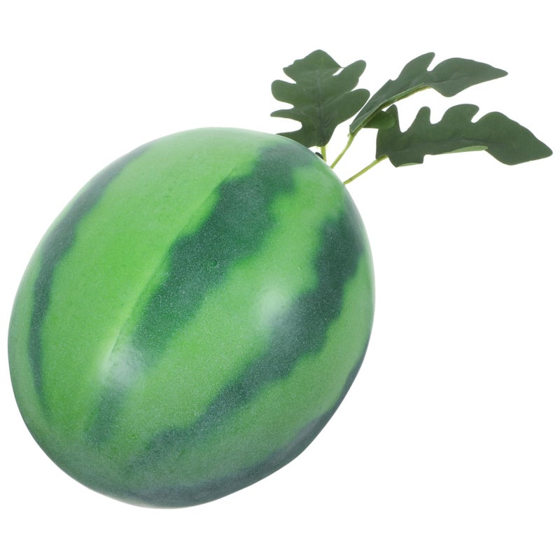 Green Artificial Watermelon Model Realistic Foam Fruit Prop For Photography Teaching Kitchen Home Decor - Image 2