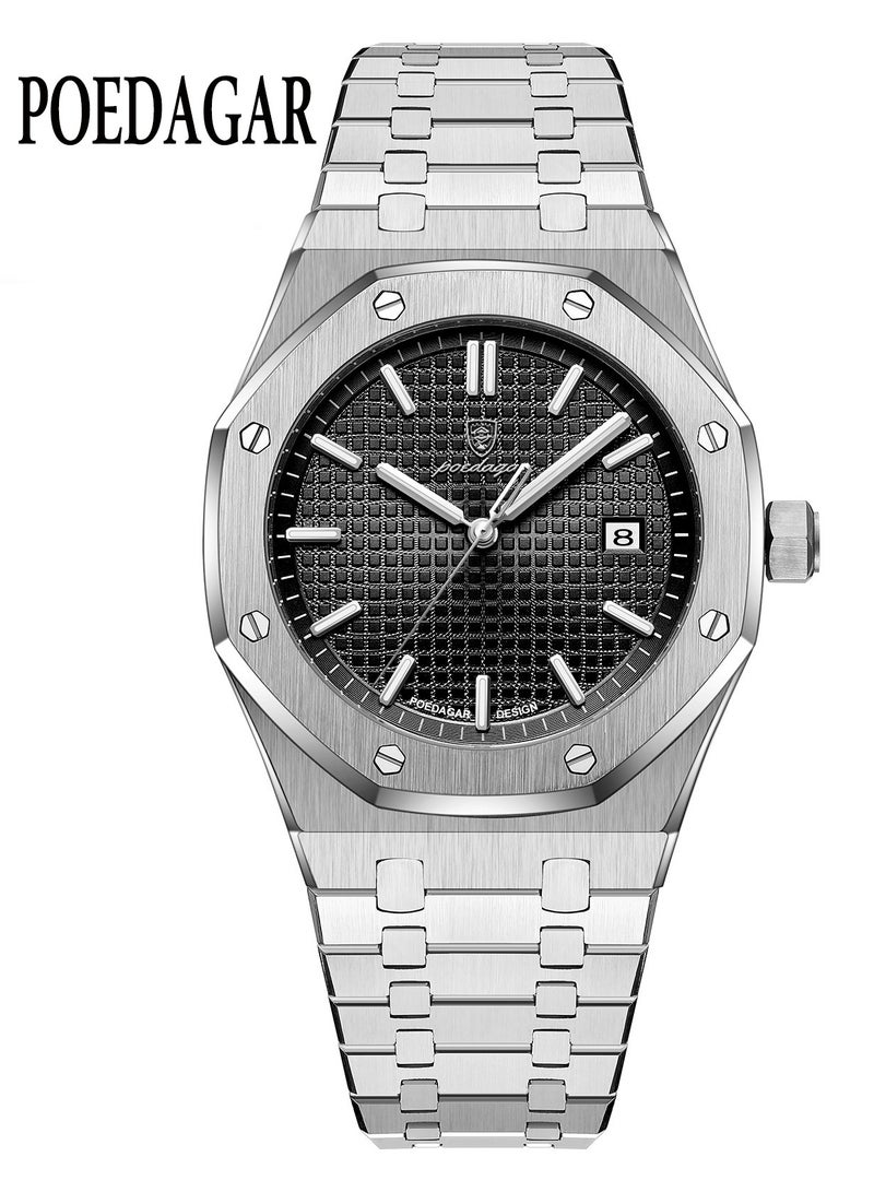 POEDAGAR Waterproof Luminous Men's Watch Quartz，Men's Wrist Watches - Image 2