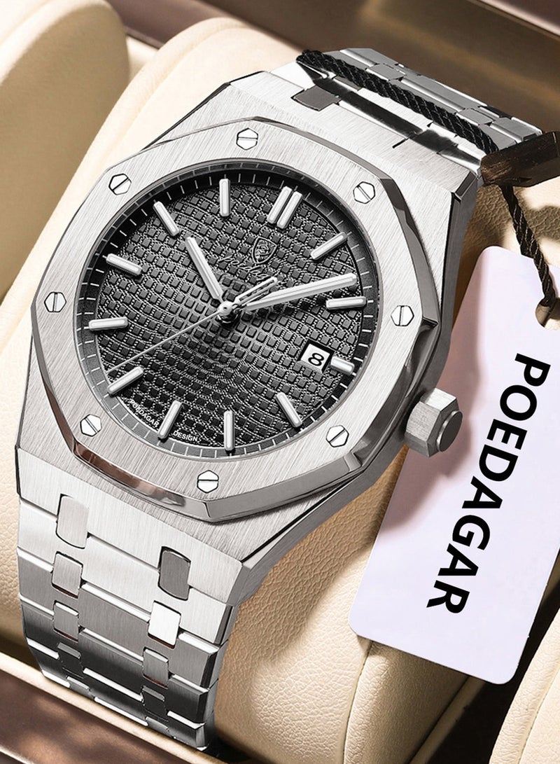 POEDAGAR Waterproof Luminous Men's Watch Quartz，Men's Wrist Watches - Image 1