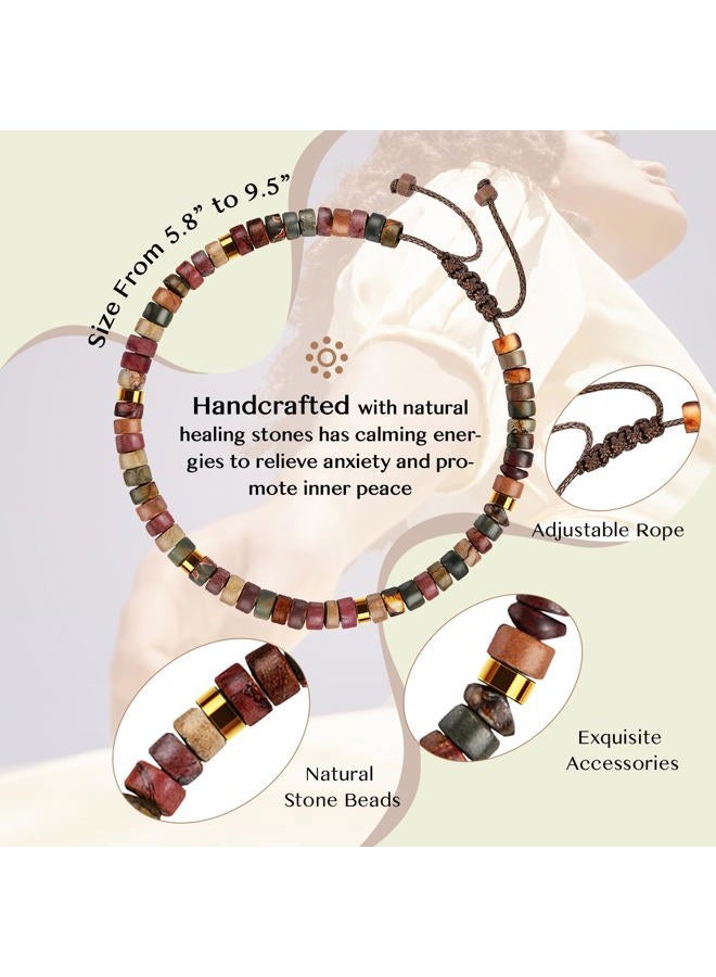 ZOKCC Inspirational Gifts Bracelets for Women Healing Natural Stone Bracelets - Get Well Soon Gifts for Women Sister Friend Bestie - Life is Tough But So are You Bracelet - Image 3