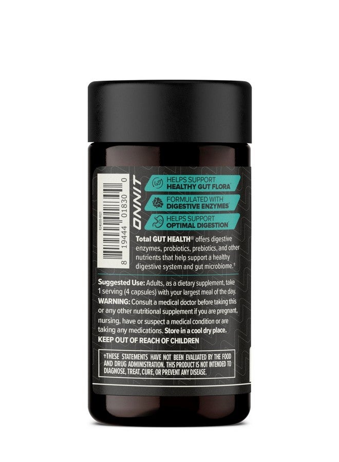 ONNIT Total Gut Health Daily Digestive Support, Complete Digestion Supplement for Women and Men with 7 Strains of Probiotics, Prebiotics, Enzymes and Betaine HCL, 60 Count - Image 2