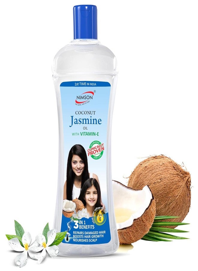 Nimson Coconut Jasmine Hair Oil with Vitamin E | For Shiny, Long Hair | Non-Sticky, Nourishing Formula | 450ml - Image 1