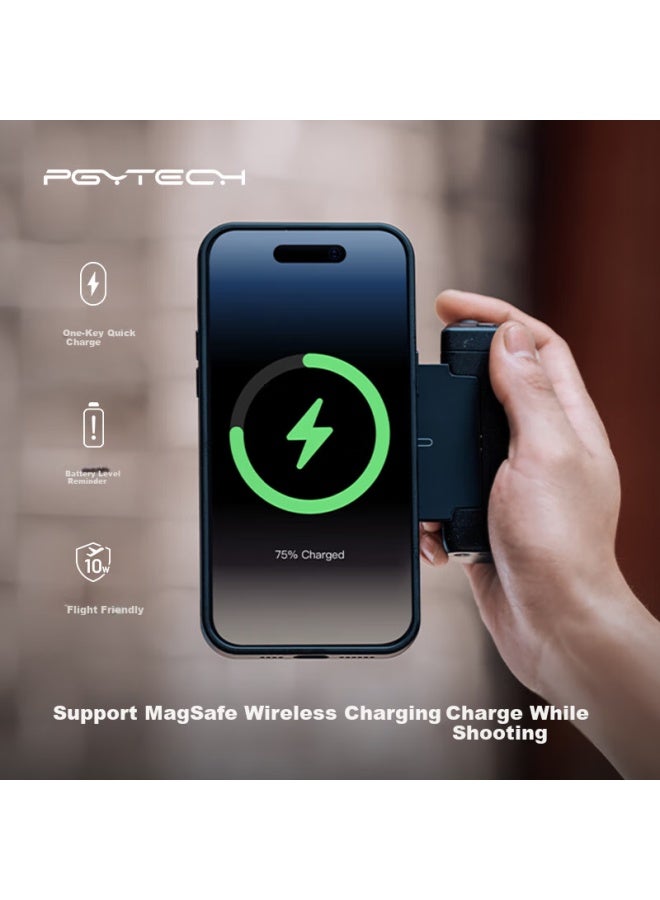 PGYTECH مثبت يدوي مغناطيسي Pgytech Magsafe لتصوير الهواتف المحمولة مع وحدة تحكم عن بُعد لاسلكية، وظيفة زوم، مساعدة سيلفي، مدونة فيديو، قطعة سفر متعددة الوظائف - أخضر نعناعي - Image 1