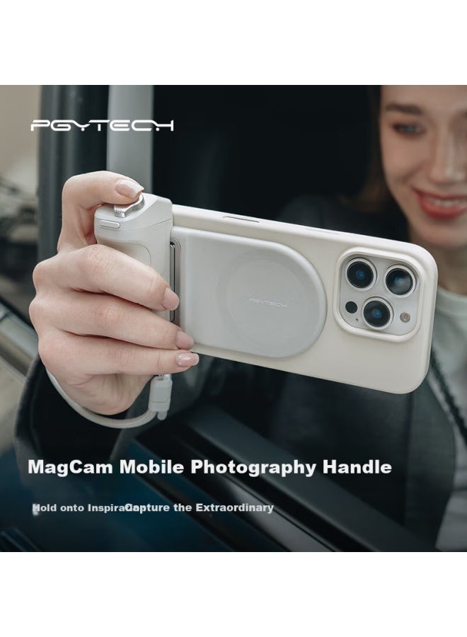 PGYTECH مثبت يدوي مغناطيسي Pgytech Magsafe لتصوير الهواتف المحمولة مع وحدة تحكم عن بُعد لاسلكية، وظيفة زوم، مساعدة سيلفي، مدونة فيديو، قطعة سفر متعددة الوظائف - أخضر نعناعي - Image 5