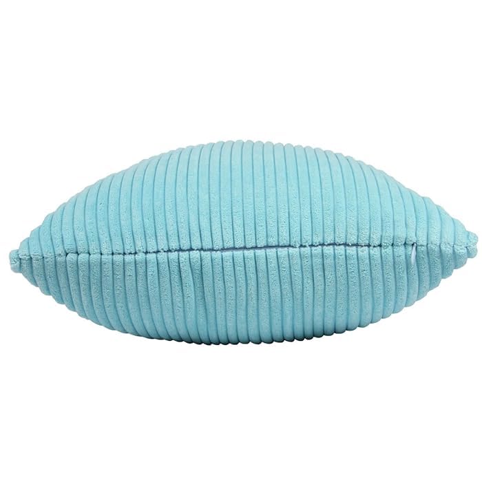 Guffaw Corduroy Rectangular Cushion Covers, Size 12x18, Pack of 2, Multiple Colors (2, Aqua) - Image 2