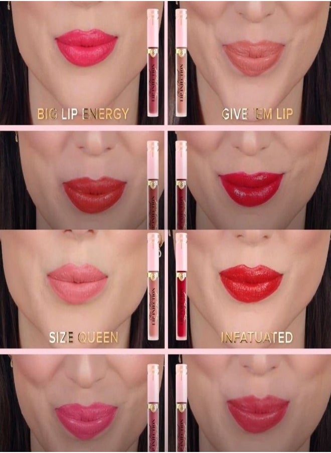 Too FacedCosmetics - Too Faced Lip Injection Power Plumping Cream Liquid Lipstick Infatuated - Vivid Warm Red 3ml - Image 1