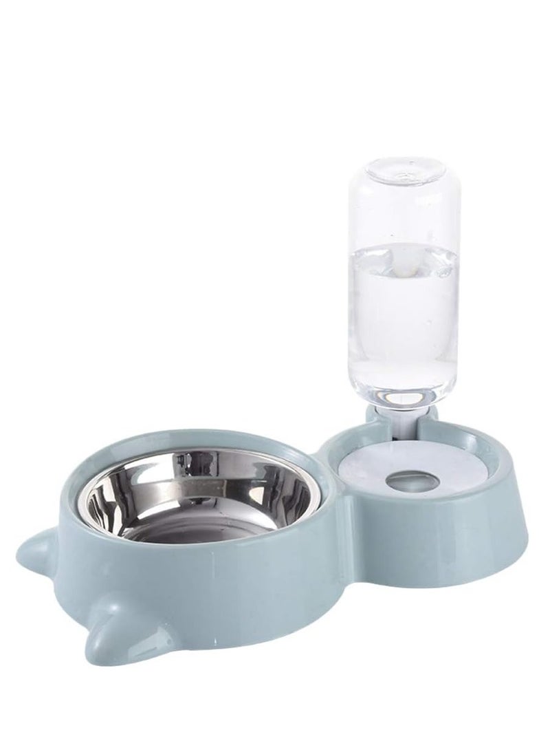 أوعية طعام الحيوانات الأليفة وتغذية المياه مع زجاجة مياه أوتوماتيكية مع وعاء غير قابل للصدأ - Image 1
