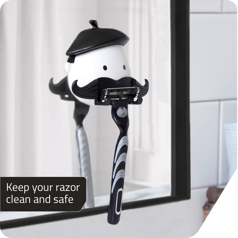 PELEG Design Mr. Razor â€“ Razor Holder Suction Shaving Razor Holder for Shower Bathroom Bath Unique Gifts - Image 3