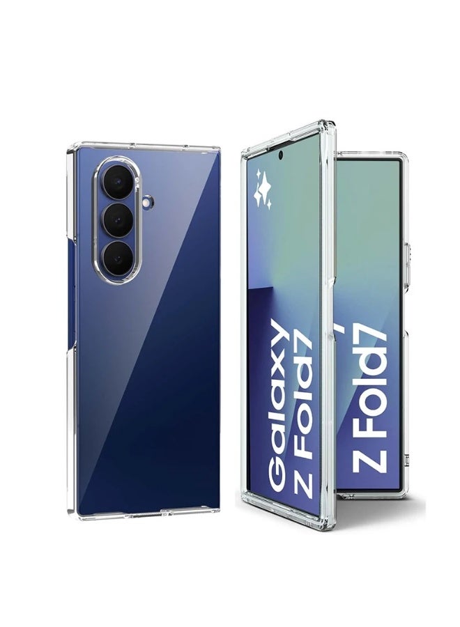 Muzz Samsung Galaxy Fold7 Clear Case Transparent  Impact Resistant and Durable Protective Case For Z Fold 7 5G  - Image 1