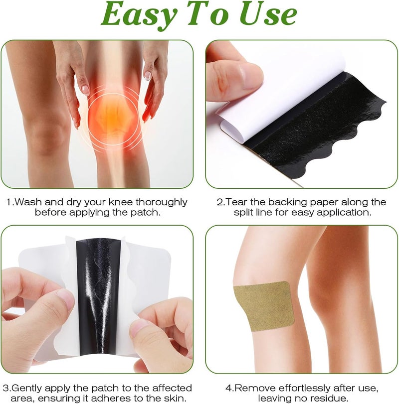 HEALLILY لصقات هيللي 50 قطعة لصقات الزنجبيل لتخفيف الألم 10 ساعات من تخفيف الألم لصقات الأعشاب للركبة للرجال والنساء للركبة والظهر والورك والرقبة والكتف - Image 5