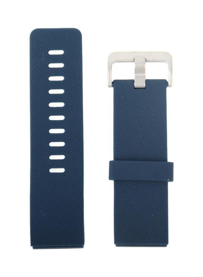 NIBEMINENT Oblique Texture Silicone Watchband For Fitbit Blaze Watch Large Size, Length: 17-20cm Dark Blue - Image 2