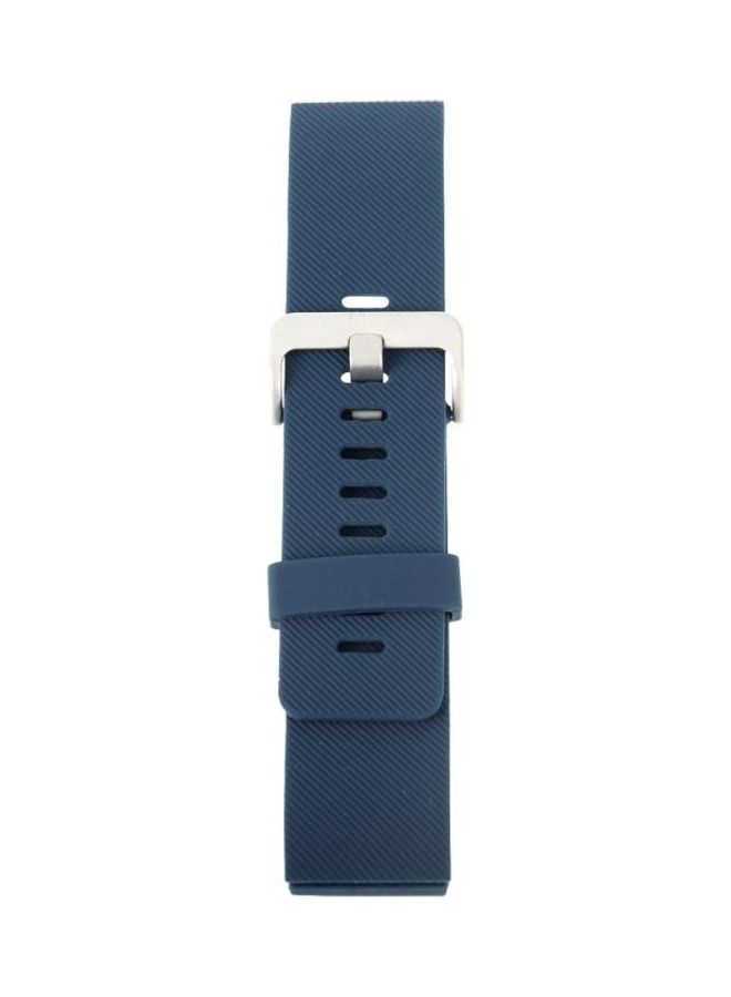 NIBEMINENT Oblique Texture Silicone Watchband For Fitbit Blaze Watch Large Size, Length: 17-20cm Dark Blue - Image 3