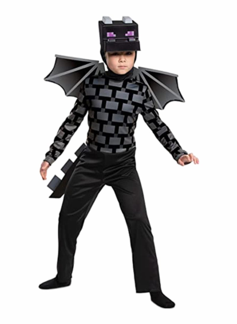 general Minecraft Ender Dragon Cosplay Game Character Party Show Costumes Mask + Jumpsuit + Wings Three-Piece Set A gift for Minecraft fans - Image 1