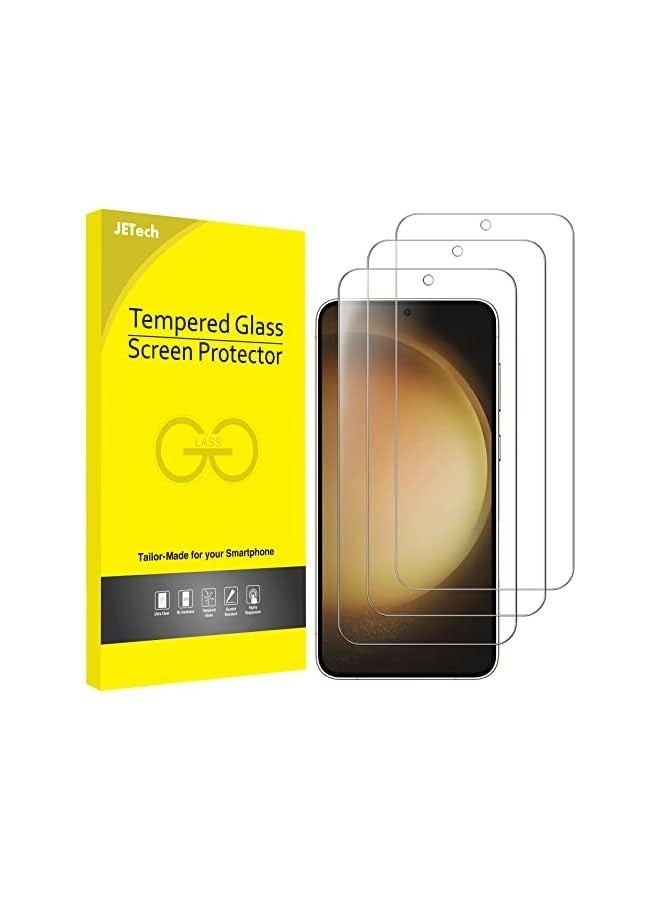 Jetech Screen Protector for Galaxy S23 5G 6.1-Inch, Tempered Glass Film, Fingerprint ID Compatible, HD Clear, 3-Pack - Image 1