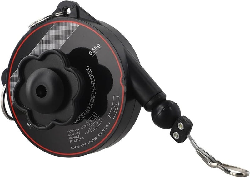 Heavy Duty Telescopic Spring Balancer Adjustable Tension 0 6 3 0KG Black Retractable Tool Reel - Image 1