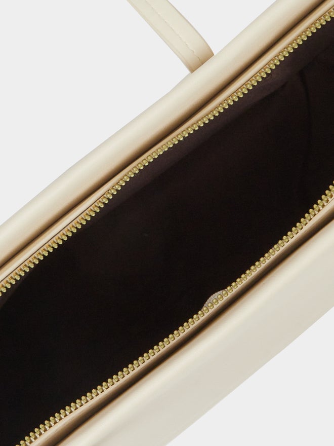 Styli Styli Plain Tote Bag with Zip Closure  - Image 4
