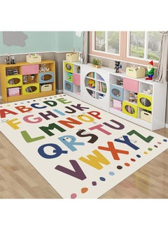 HQ-GAMING Children's Rug, Soft Fluffy Non-Slip Children's Bedroom Rugs, Machine Washable Play Mats, Boys and Girls Alphabet Rugs, Playroom Classroom Decoration 80*120CM  - Image 5