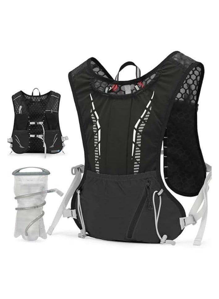 Green Tiger Lightweight Hydration Vest Backpack with 1.5L Water Bladder - Ideal for Hiking, Trail Running, Cycling, Marathons - Suitable for Both Women and Men - Image 1