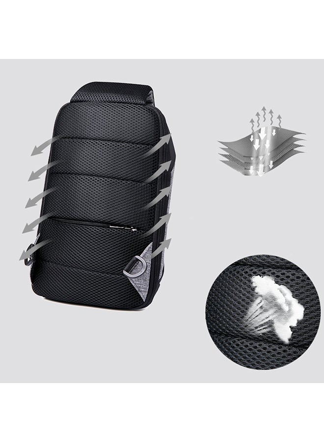 Multi-Functional Crossbody Bag With USB Charging Port Grey - Image 3